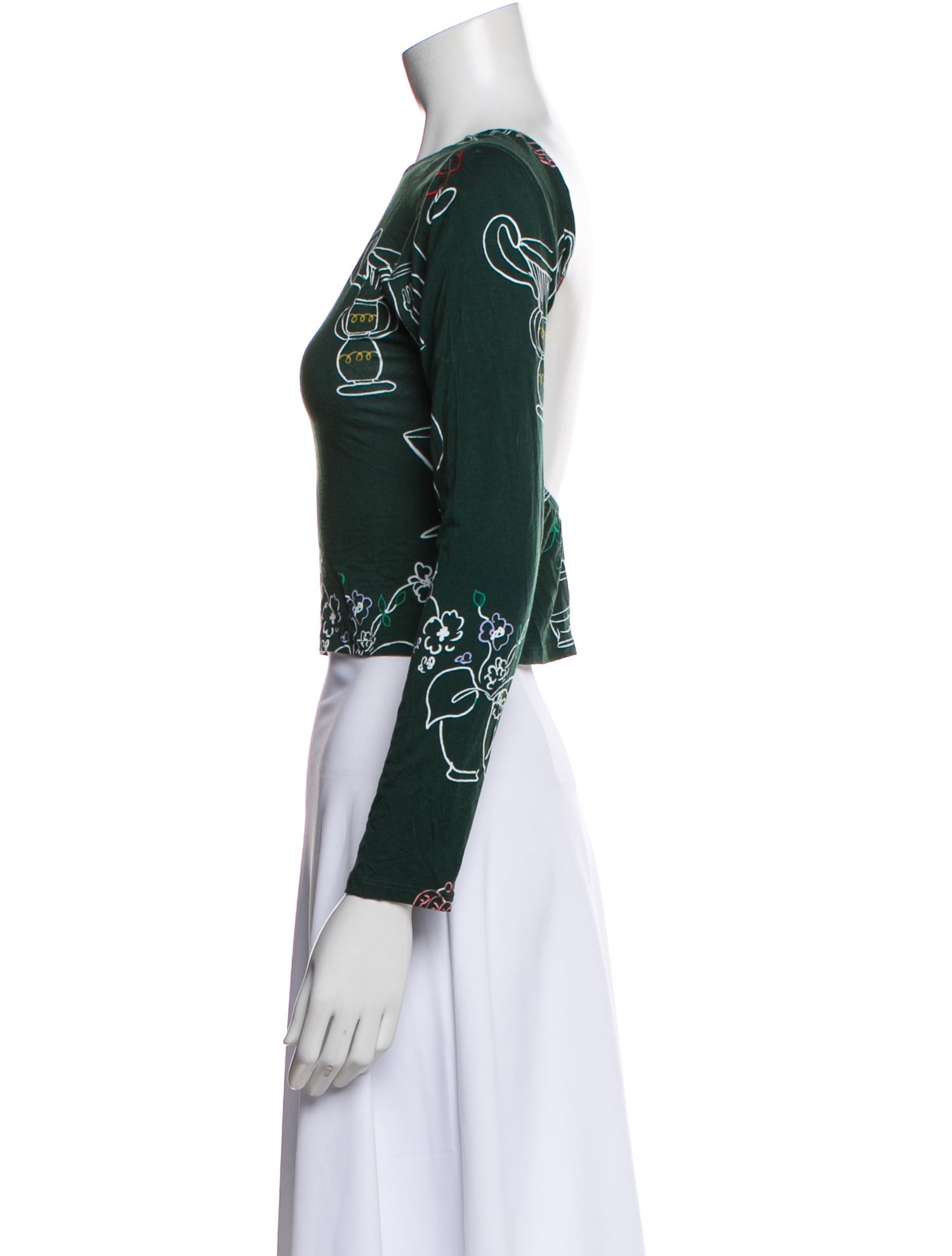 Lisa says Gah Graphic Print Bateau Neckline Top