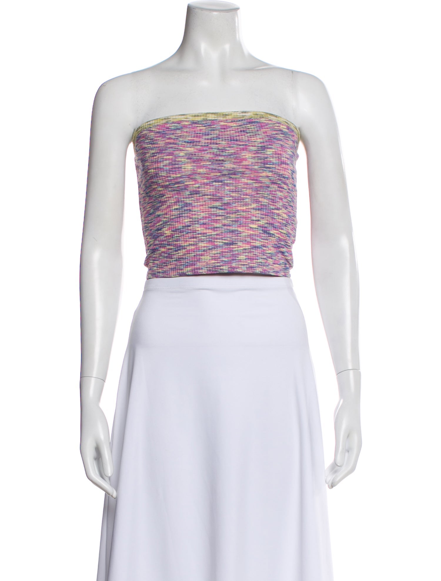 Lisa says Gah Patterned Strapless Crop Top