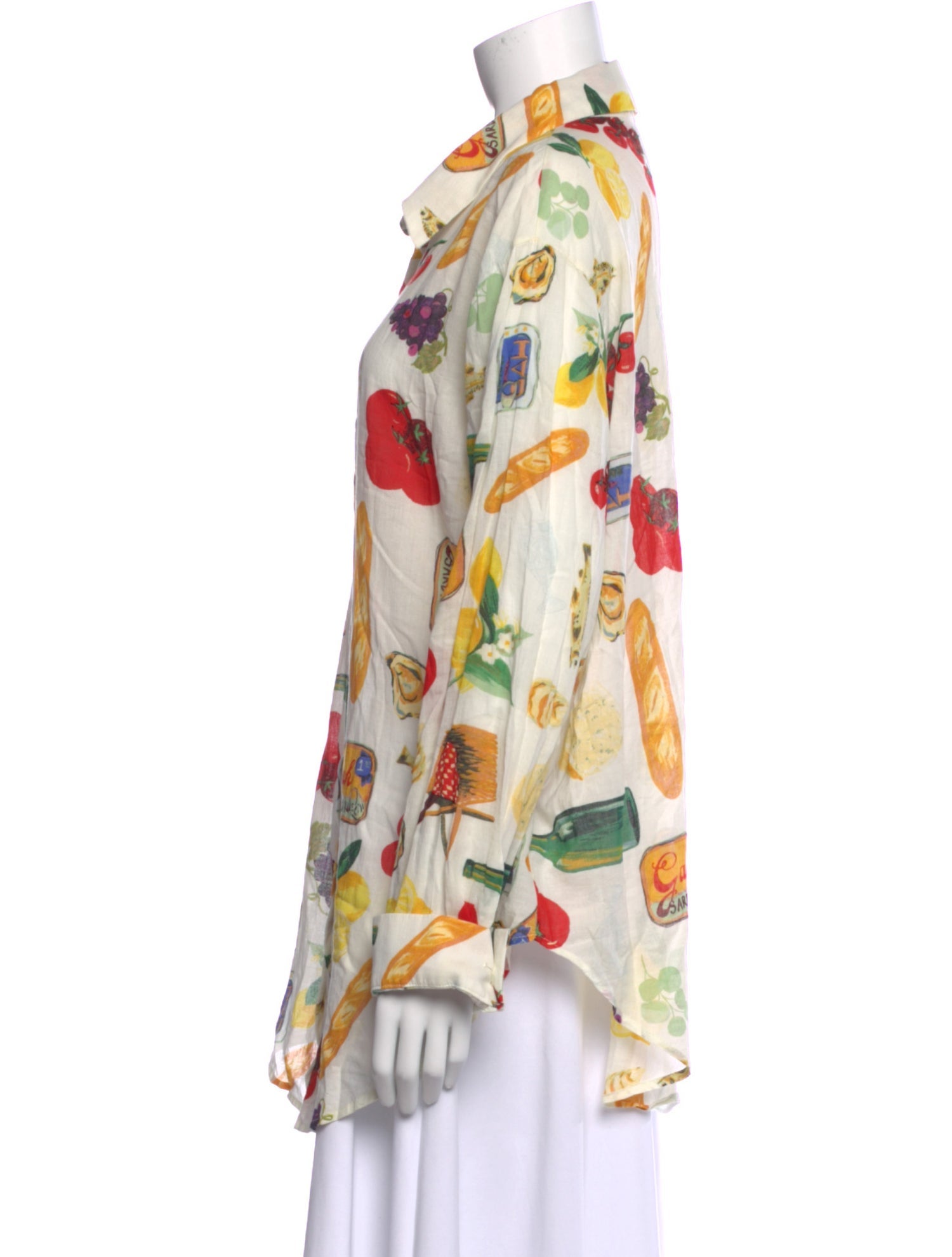 Lisa says Gah Graphic Print Long Sleeve Button-Up Top