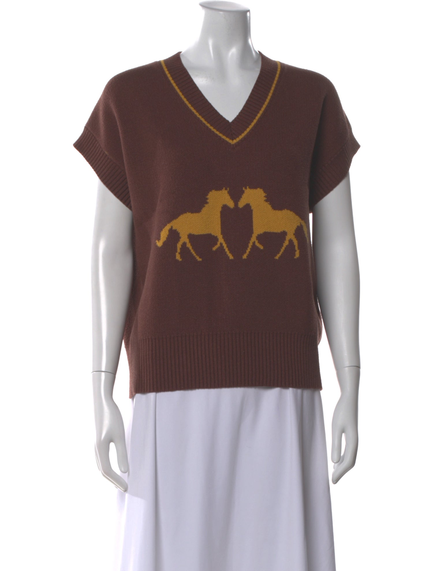 Lisa says Gah Graphic Print V-Neck Sweater