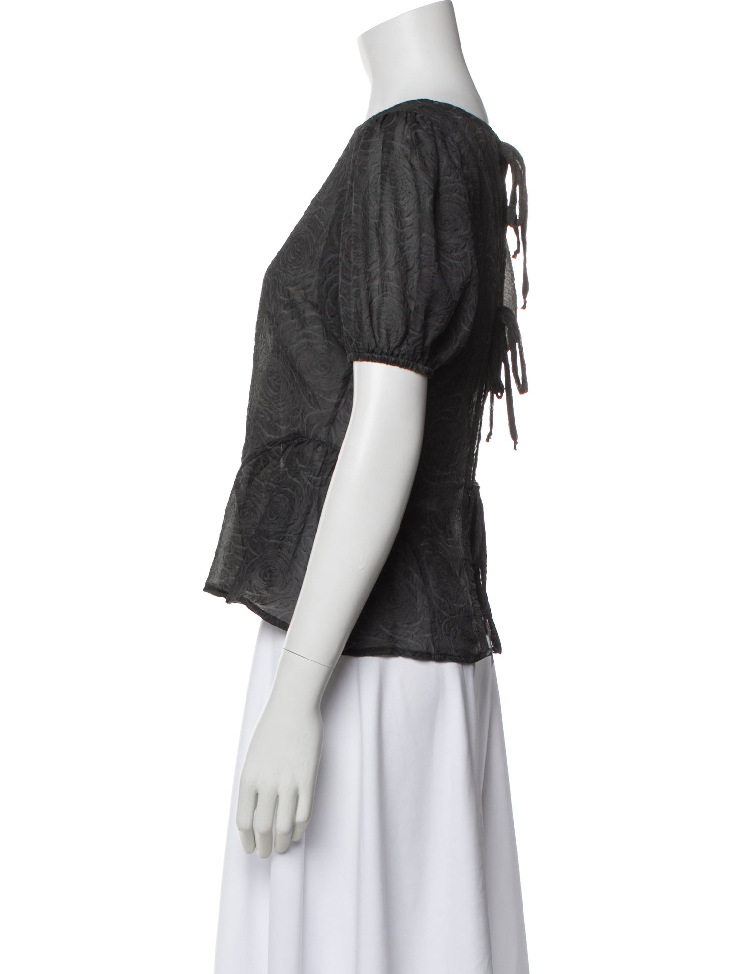 Lisa says Gah Patterned Scoop Neck Top