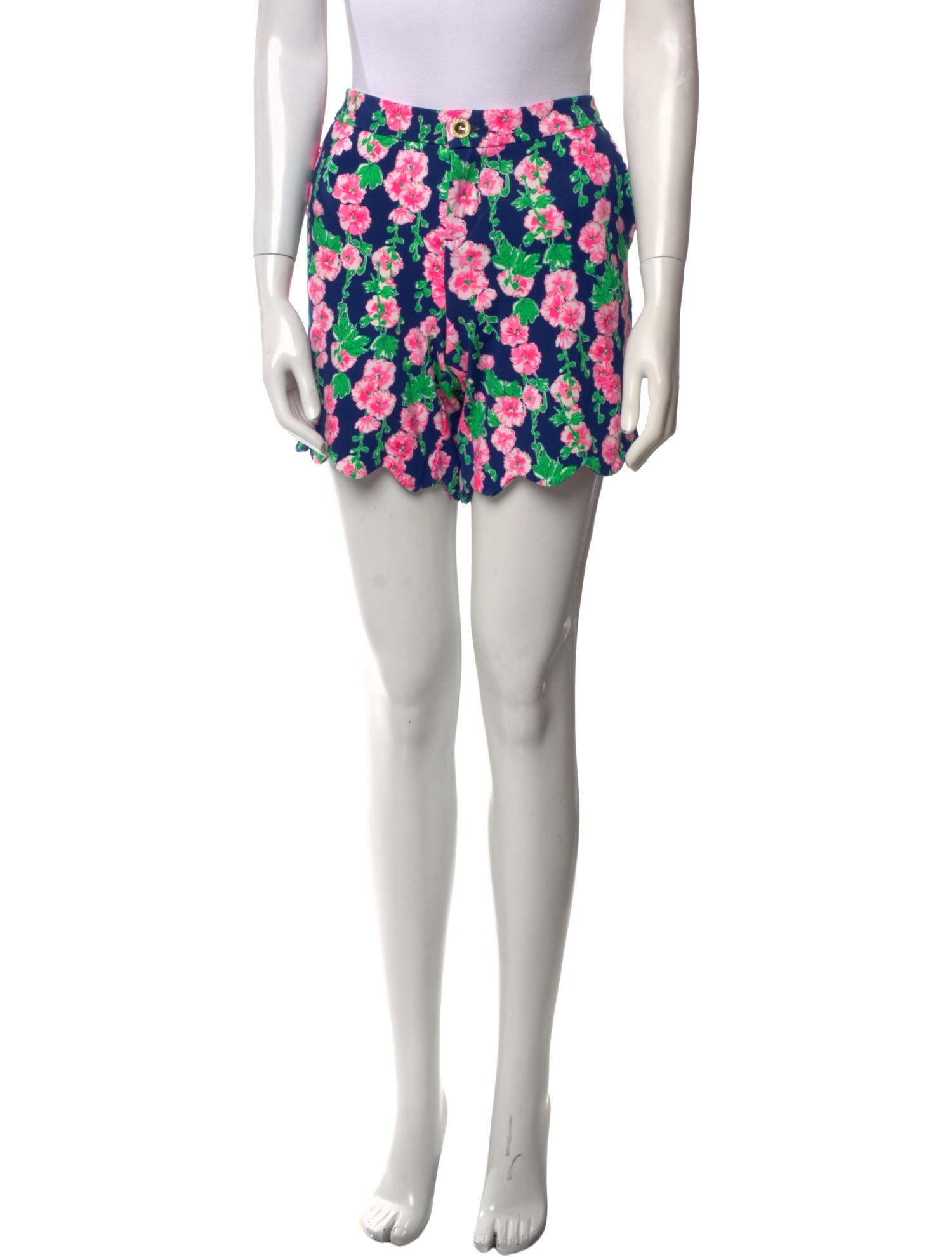 Lily Scott Floral Print Mini Shorts