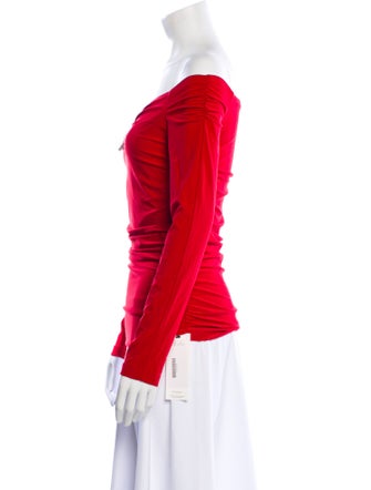 Linda Segal Off-The-Shoulder Long Sleeve Top