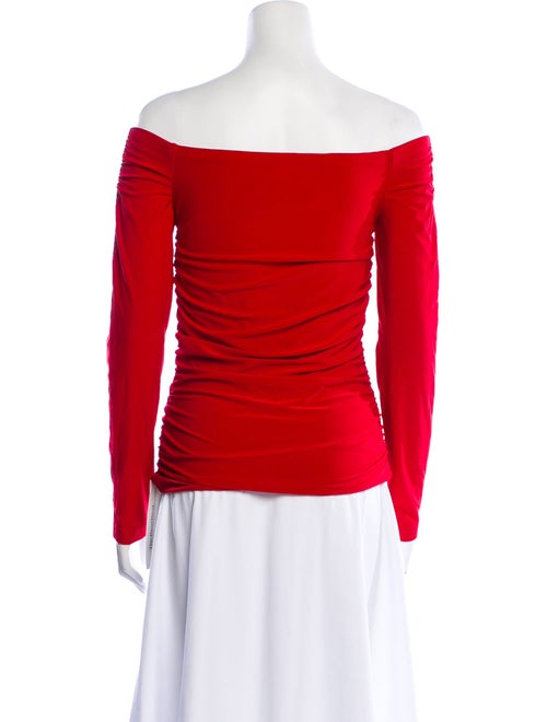 Linda Segal Off-The-Shoulder Long Sleeve Top