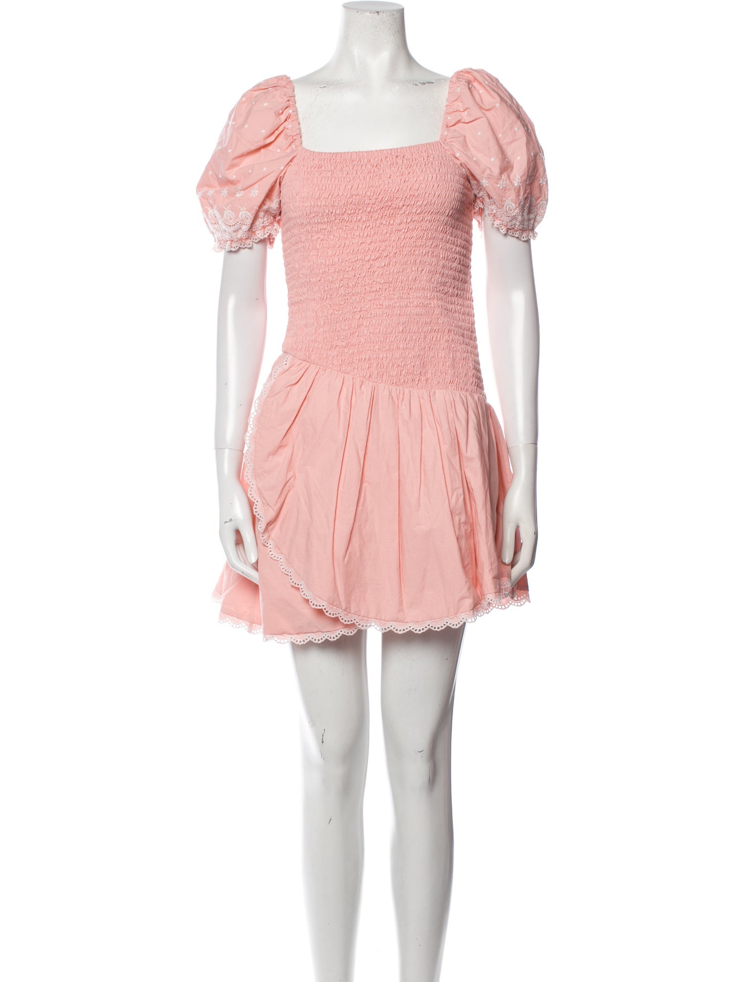 Lele Sadoughi x LoveShackFancy Square Neckline Mini Dress