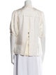 Lisou Silk Three-Quarter Sleeve Button-Up Top