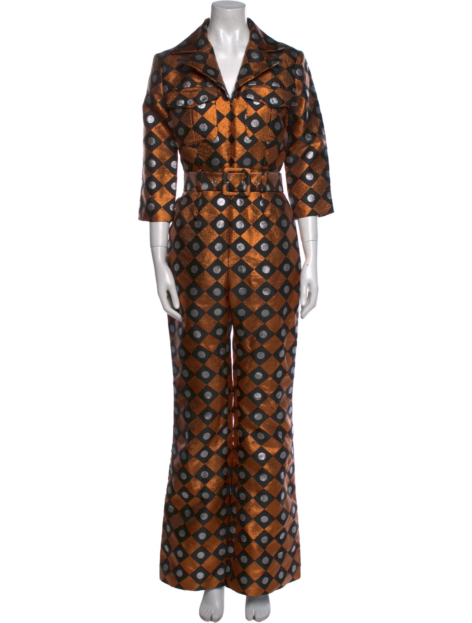 Lisou Printed V-Neck Jumpsuit