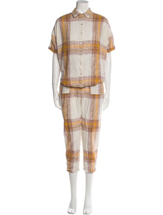 LSpace Plaid Print Pant Set