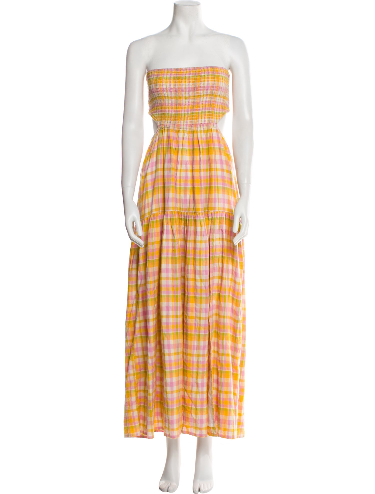 LSpace Plaid Print Long Dress w/ Tags