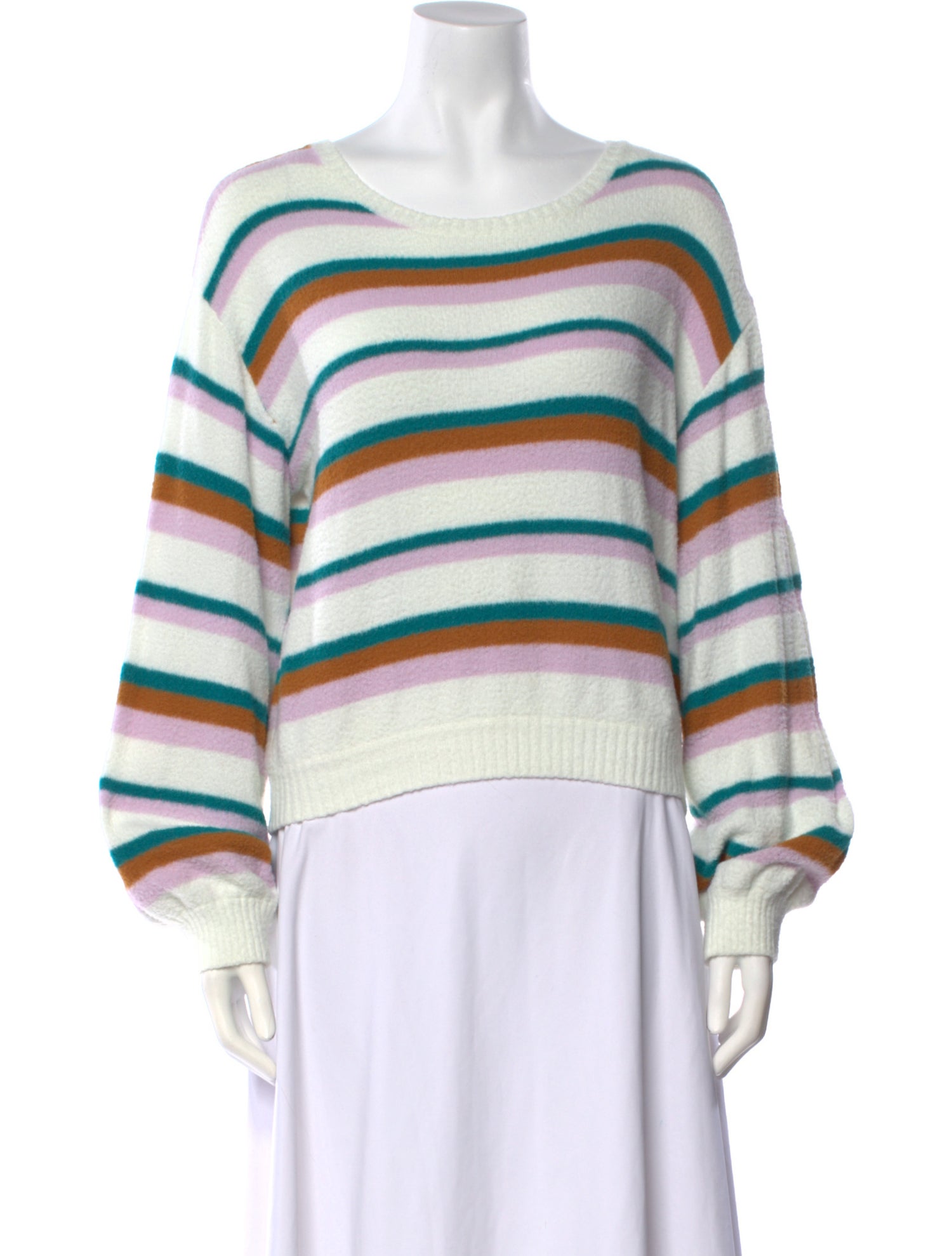 LSpace Striped Bateau Neckline Sweater
