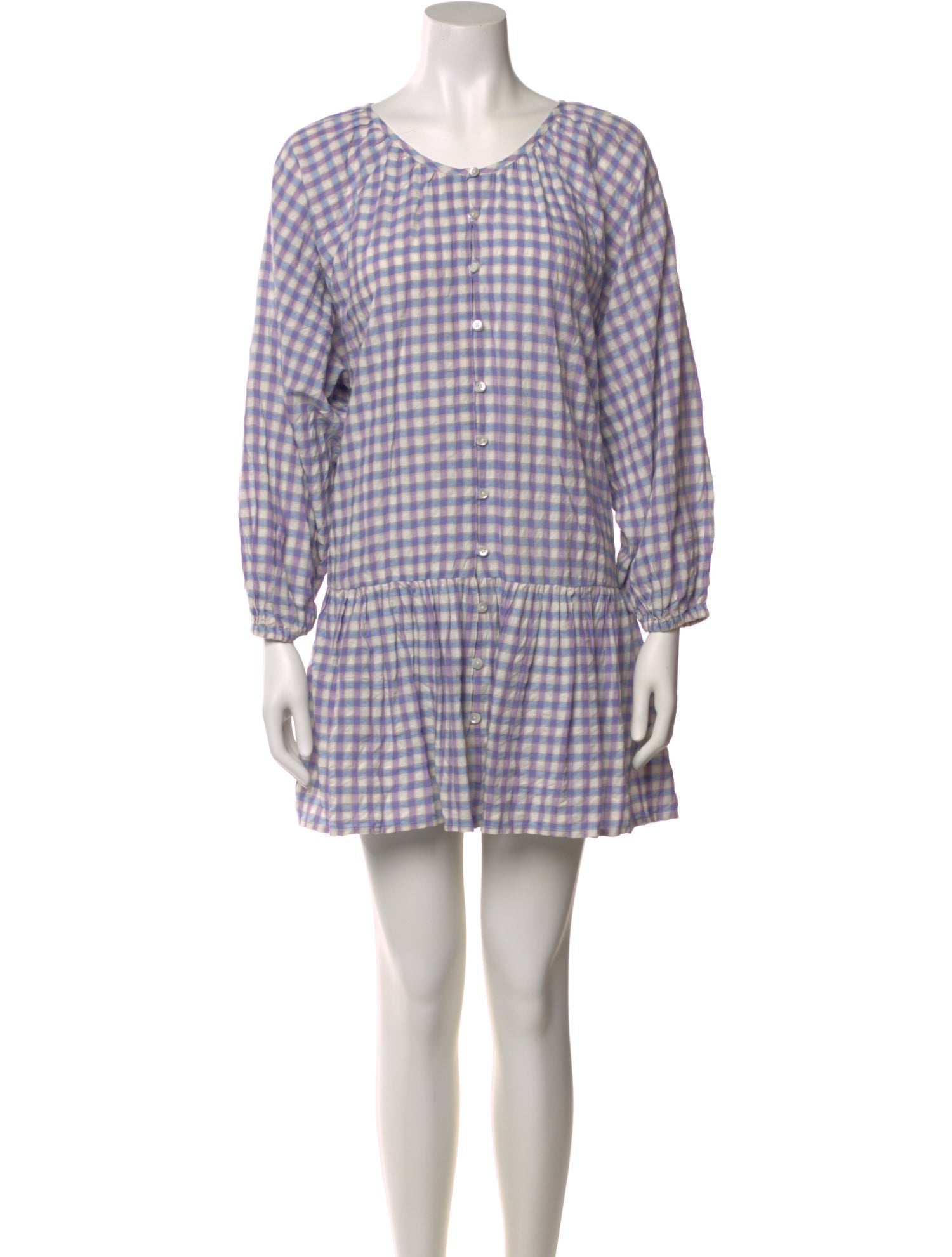 LSpace Plaid Print Mini Dress