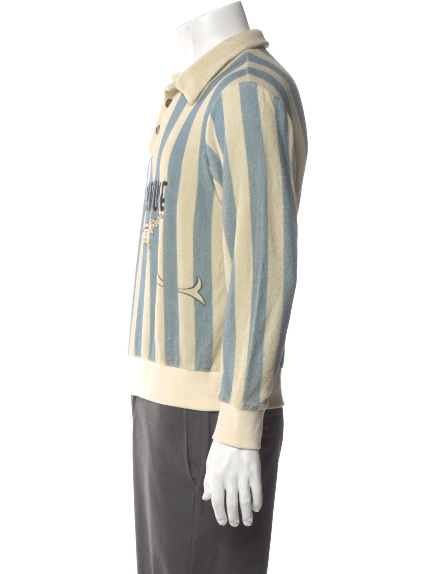 Le Sirenuse Postiano x Tombolo Striped Collar Polo Shirt