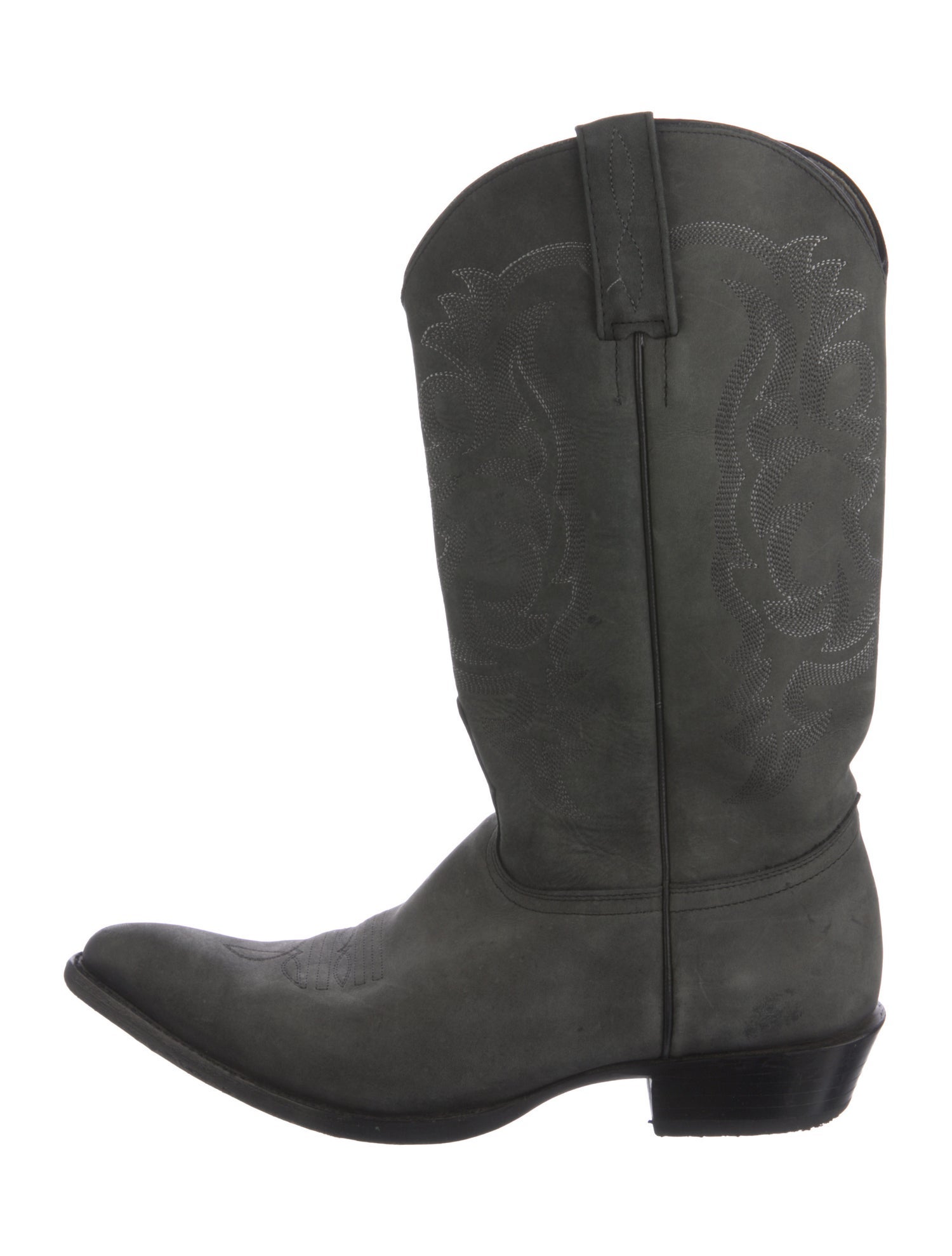 Los Altos Suede Patterned Western Boots
