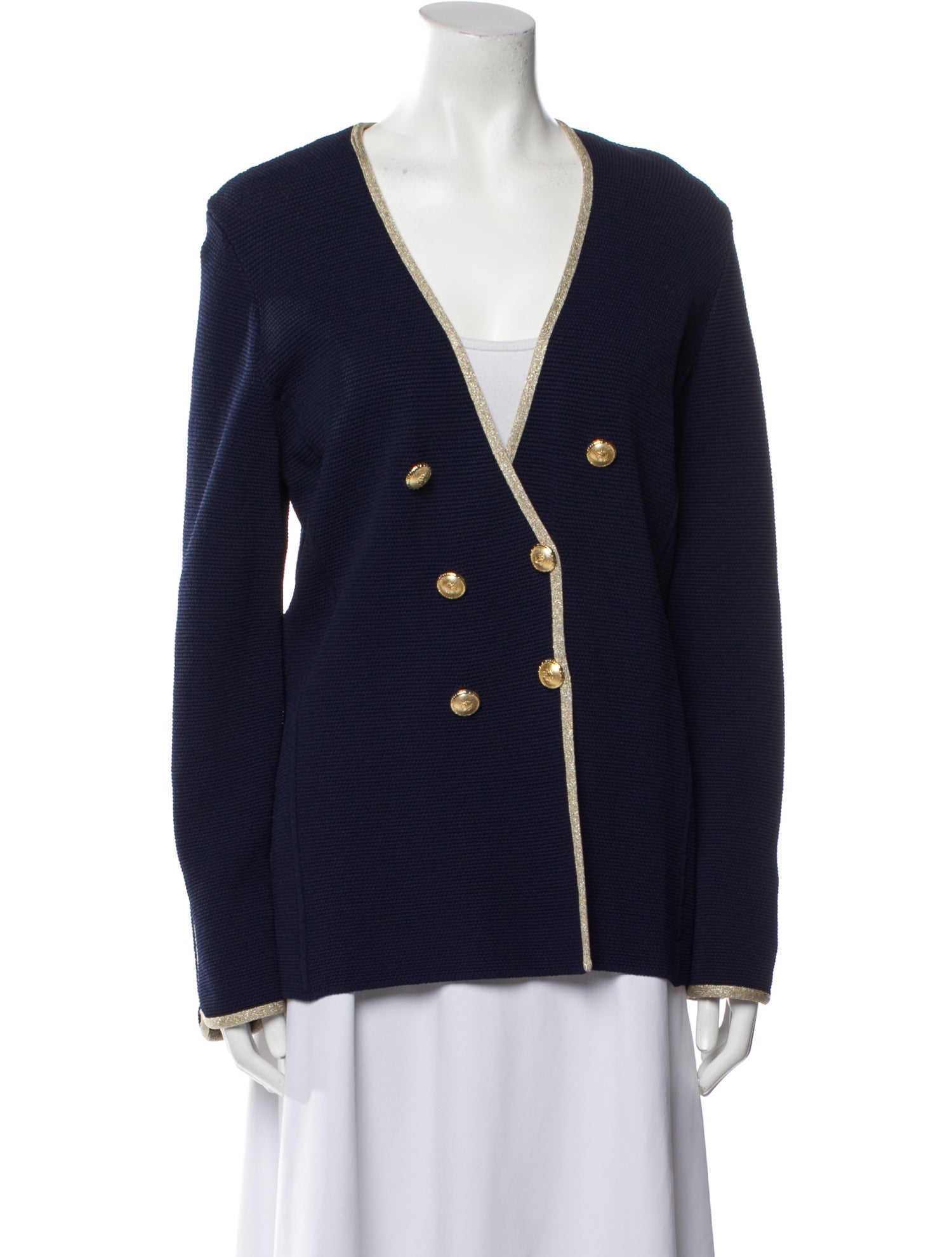 Luisa Spagnoli Merino Wool Plunge Neckline Sweater