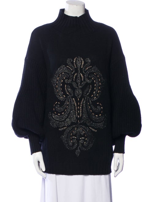 Luisa Spagnoli Virgin Wool Graphic Print Sweater