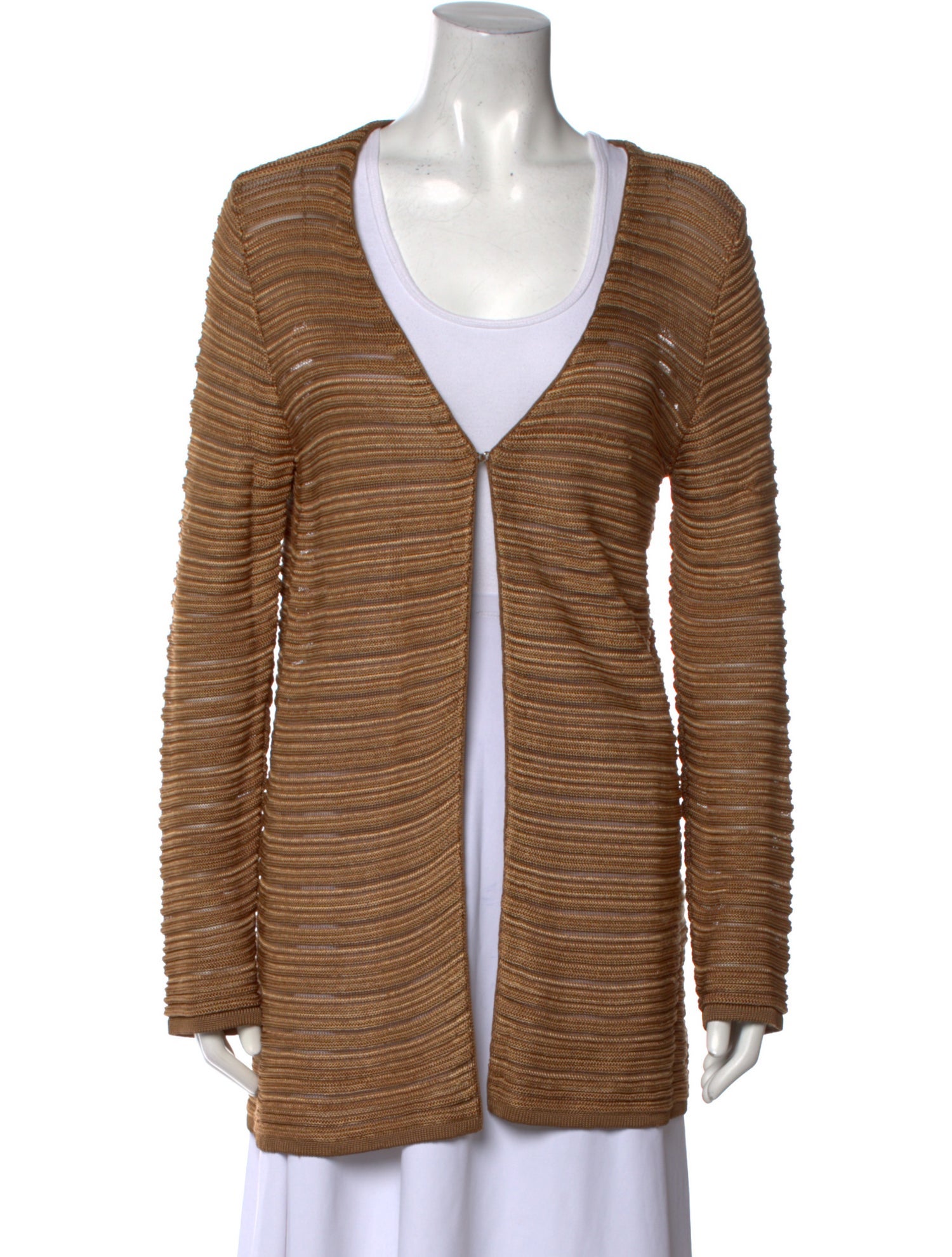 Luisa Spagnoli Striped V-Neck Sweater