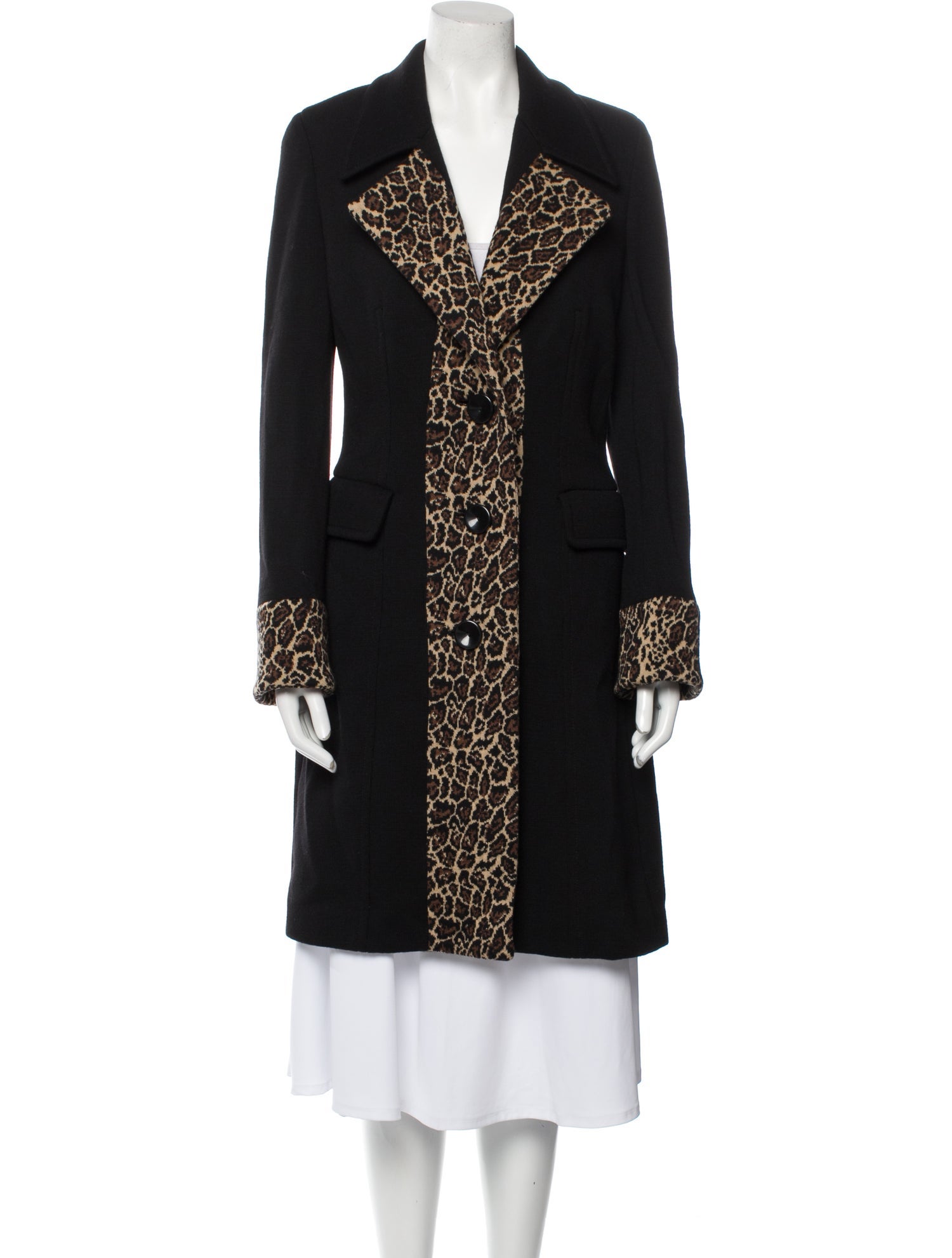 Luisa Spagnoli Virgin Wool Animal Print Coat