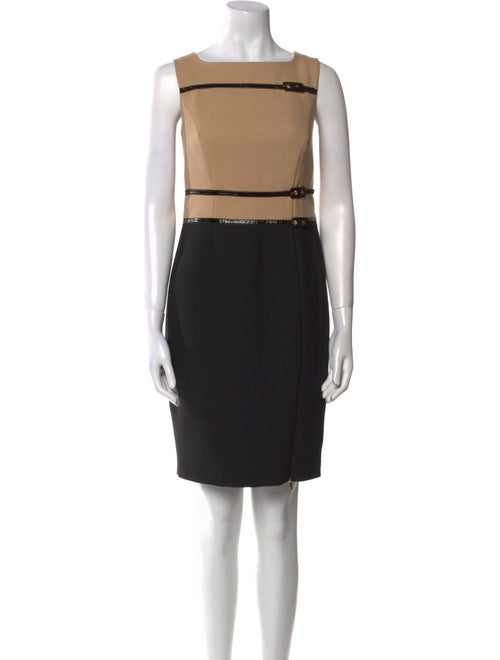 Luisa Spagnoli Colorblock Pattern Knee-Length Dress