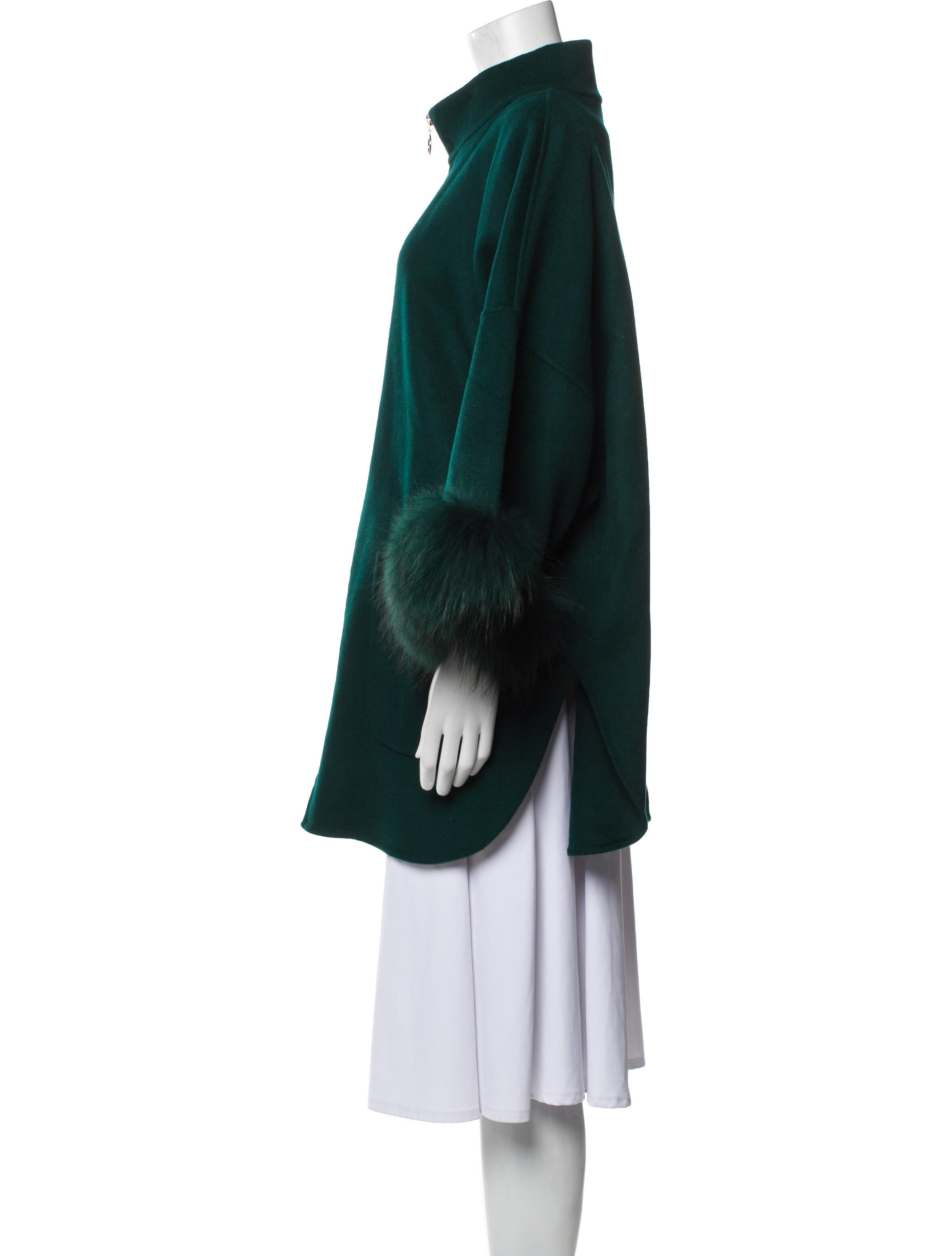 Luisa Spagnoli Wool Faux Fur Coat