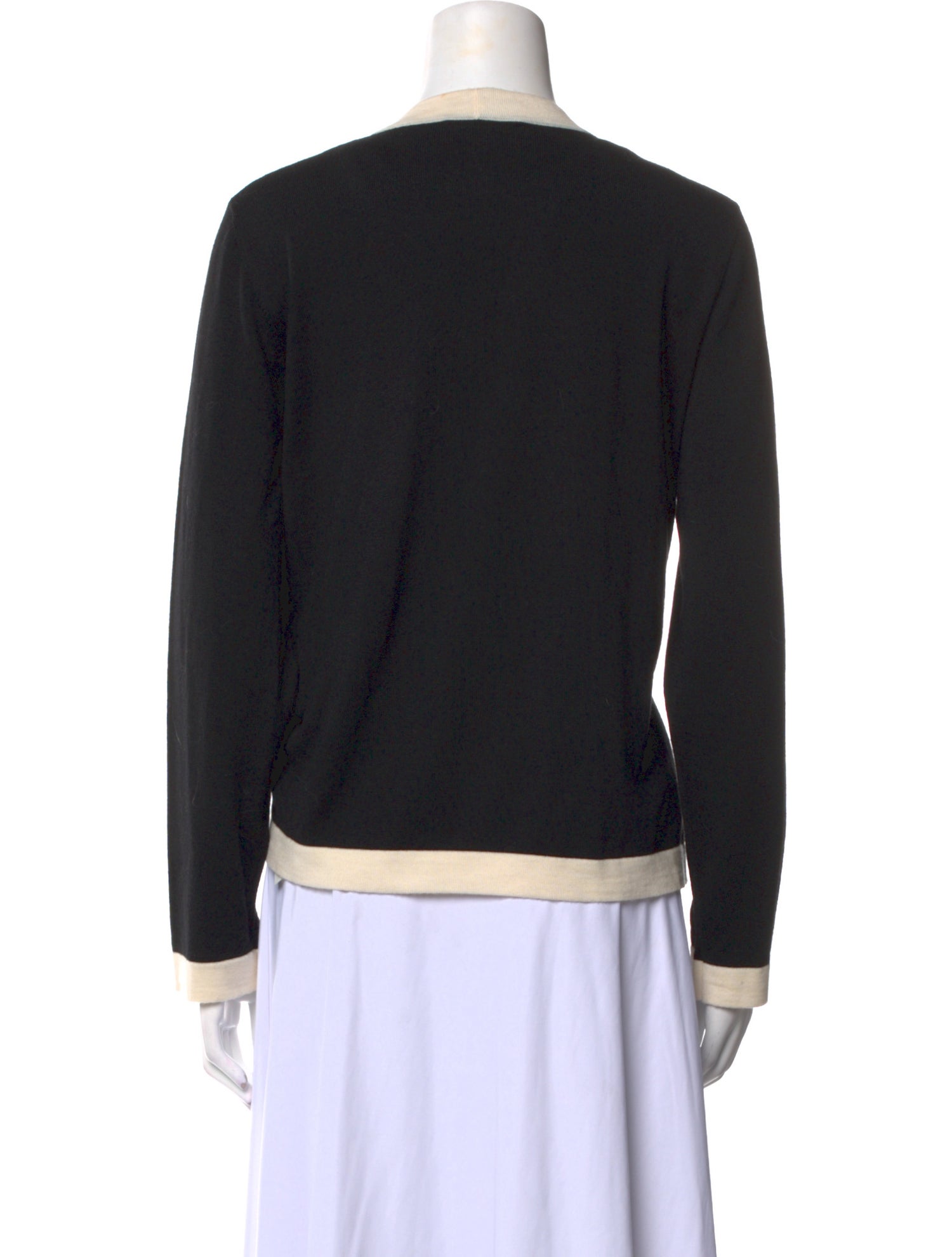 Luisa Spagnoli Virgin Wool Colorblock Pattern Sweater