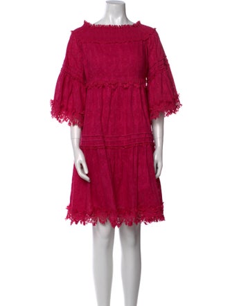 Luisa Spagnoli Bateau Neckline Mini Dress