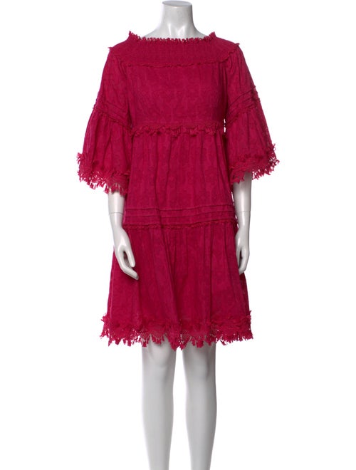 Luisa Spagnoli Bateau Neckline Mini Dress