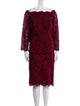 Luisa Spagnoli Lace Pattern Eyelet Trim Skirt Suit