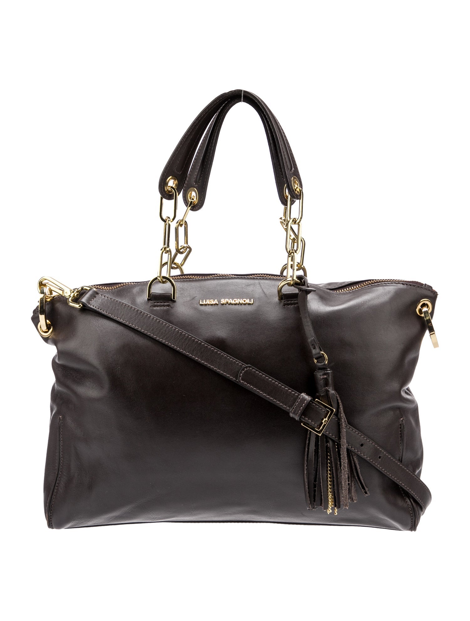 Luisa Spagnoli Leather Top Handle Bag