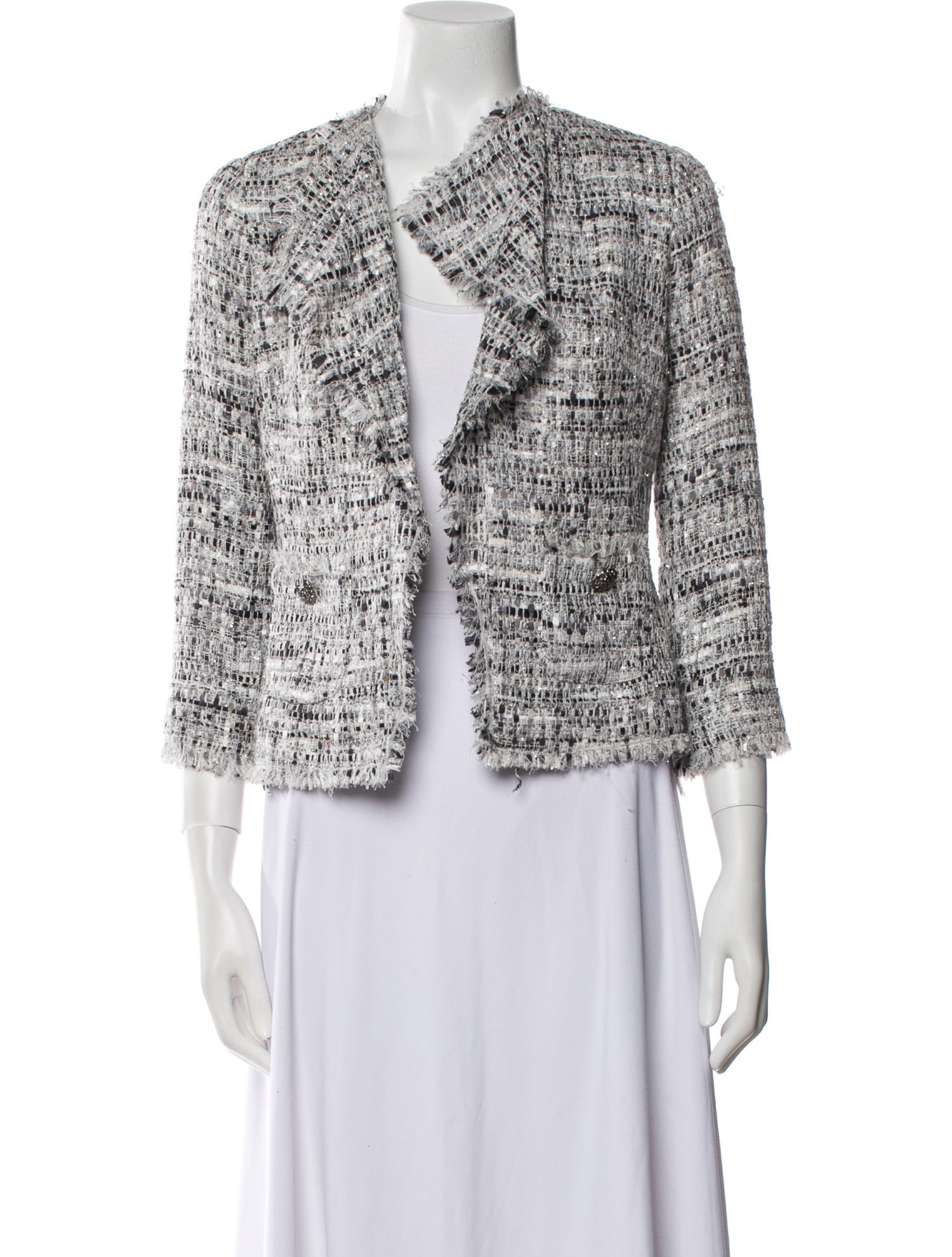 Luisa Spagnoli Tweed Pattern Evening Jacket