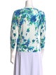 Luisa Spagnoli Floral Print Scoop Neck Sweater