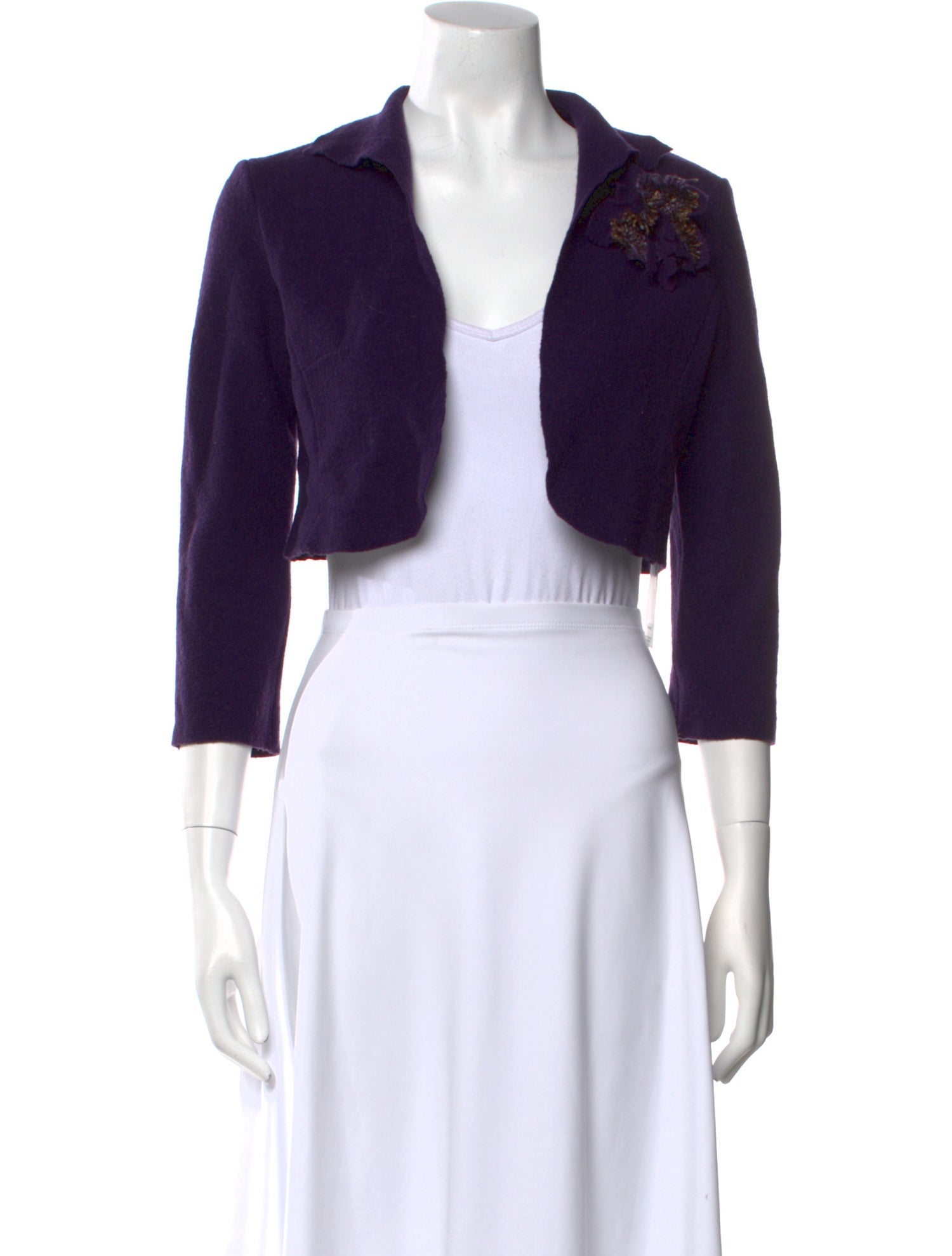 Luisa Spagnoli Virgin Wool Open Front Sweater