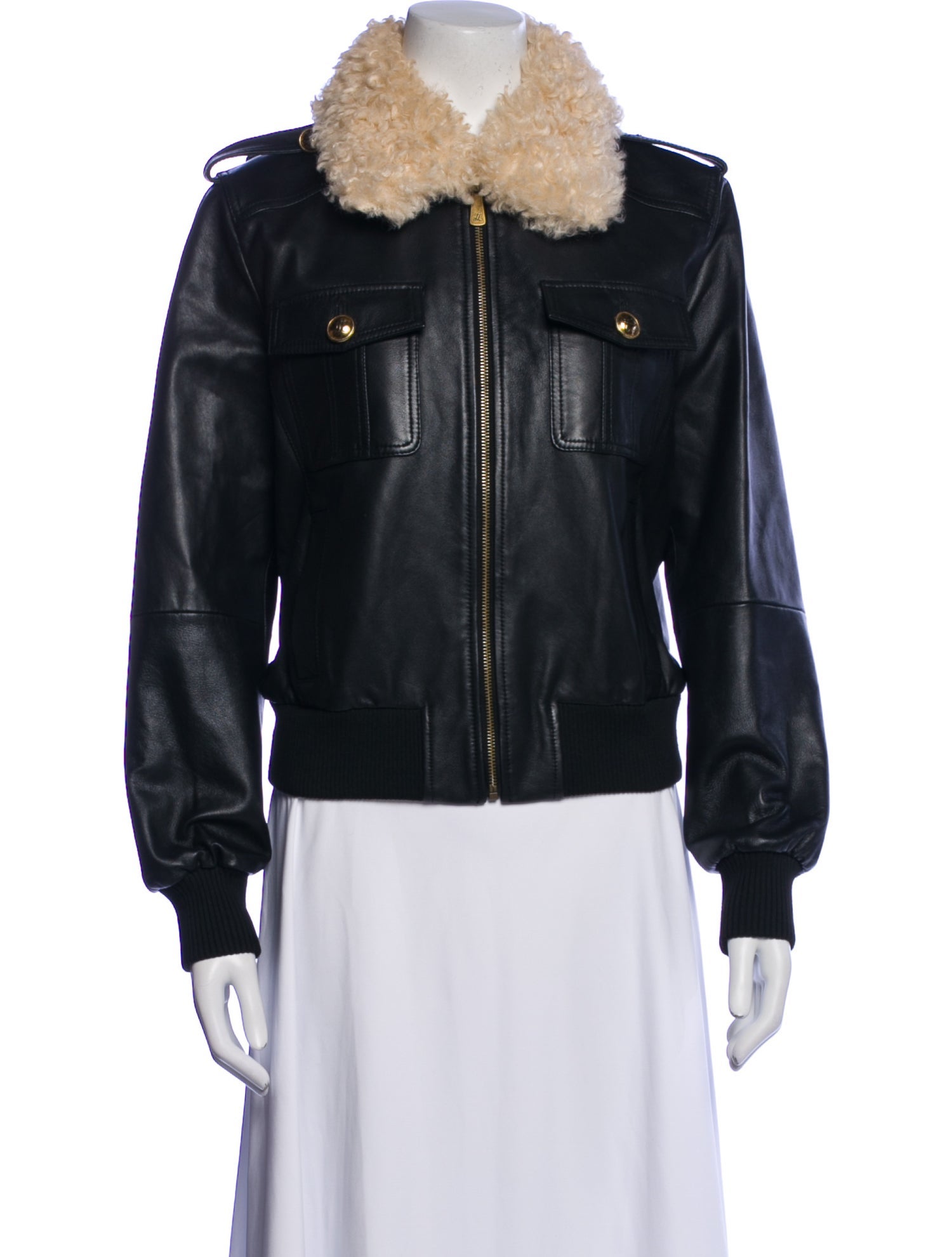Luisa Spagnoli Leather Biker Jacket