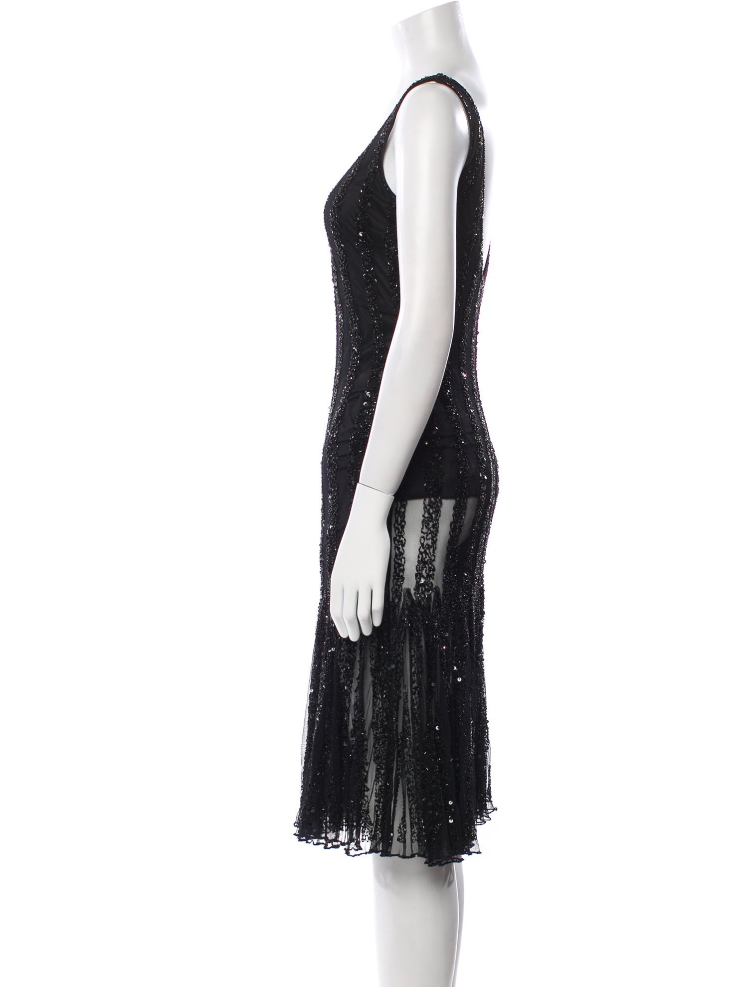 Luisa Spagnoli V-Neck Knee-Length Dress