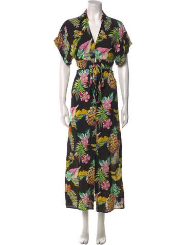 Le Superbe Dresses Floral Print Long Dress XXS