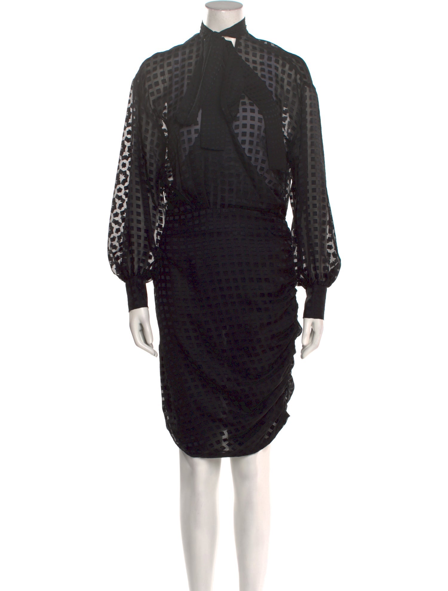 Le Superbe Mock Neck Knee-Length Dress