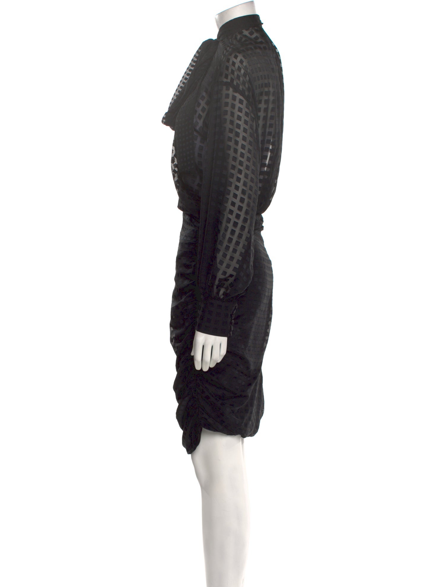 Le Superbe Mock Neck Knee-Length Dress