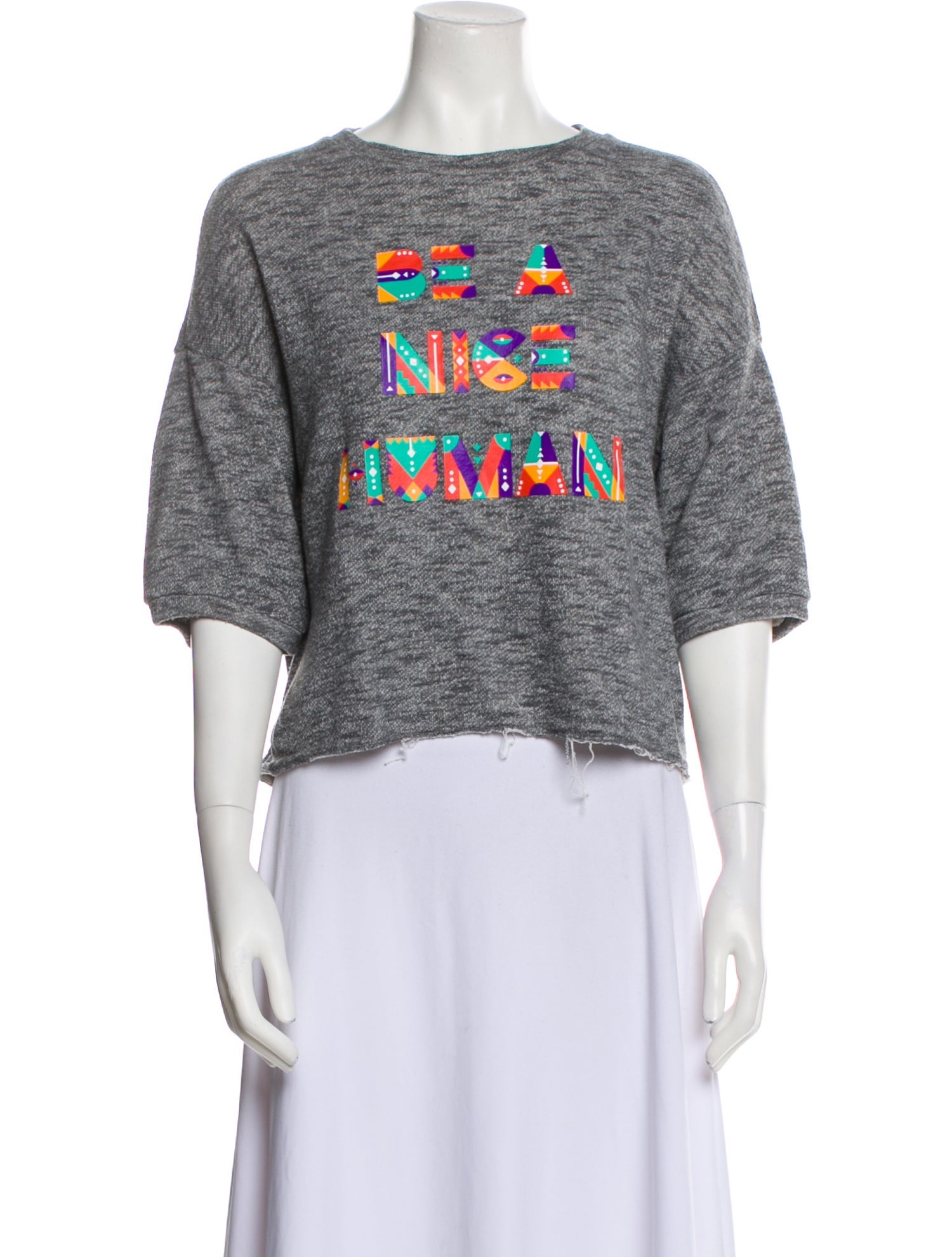 Le Superbe Graphic Print Crew Neck Sweater