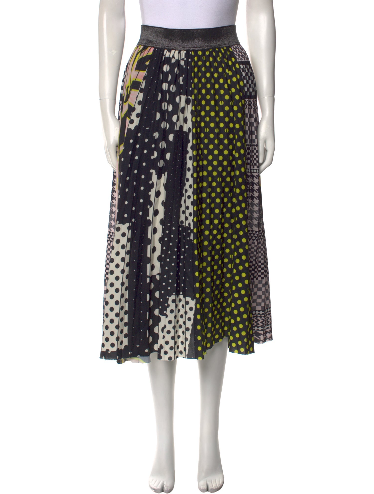 Le Superbe Polka Dot Print Midi Length Skirt