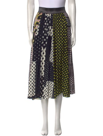 Le Superbe Polka Dot Print Midi Length Skirt