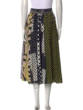 Le Superbe Polka Dot Print Midi Length Skirt
