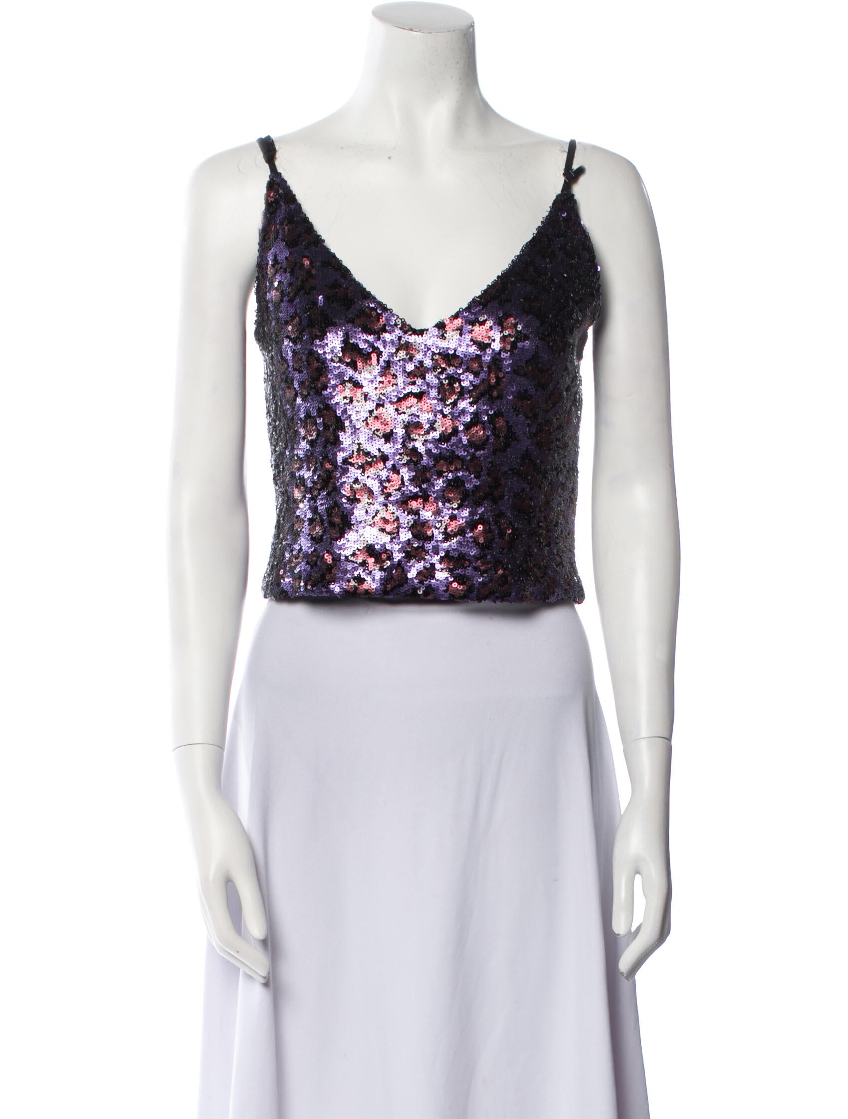 Le Superbe Floral Print V-Neck Crop Top