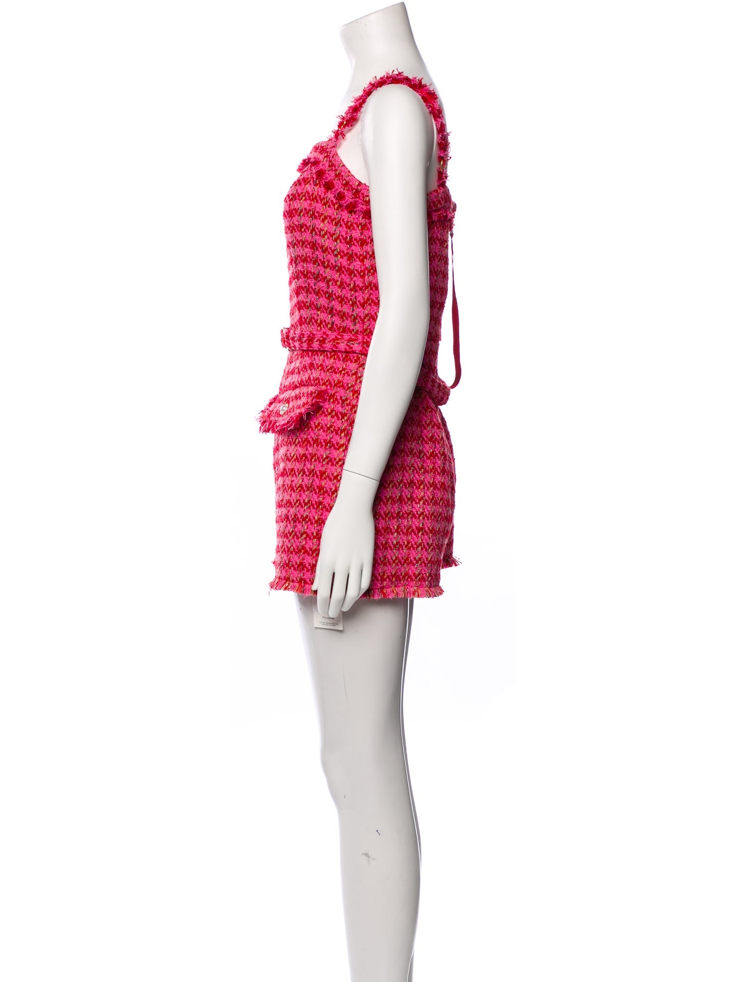 Le Superbe Houndstooth Print Square Neckline Romper w/ Tags