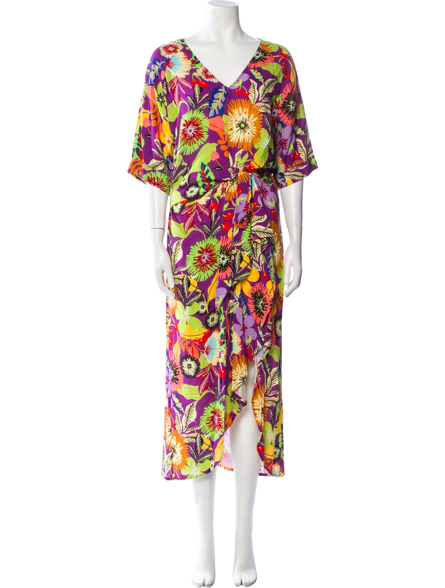 Le Superbe Floral Print Midi Length Dress w/ Tags