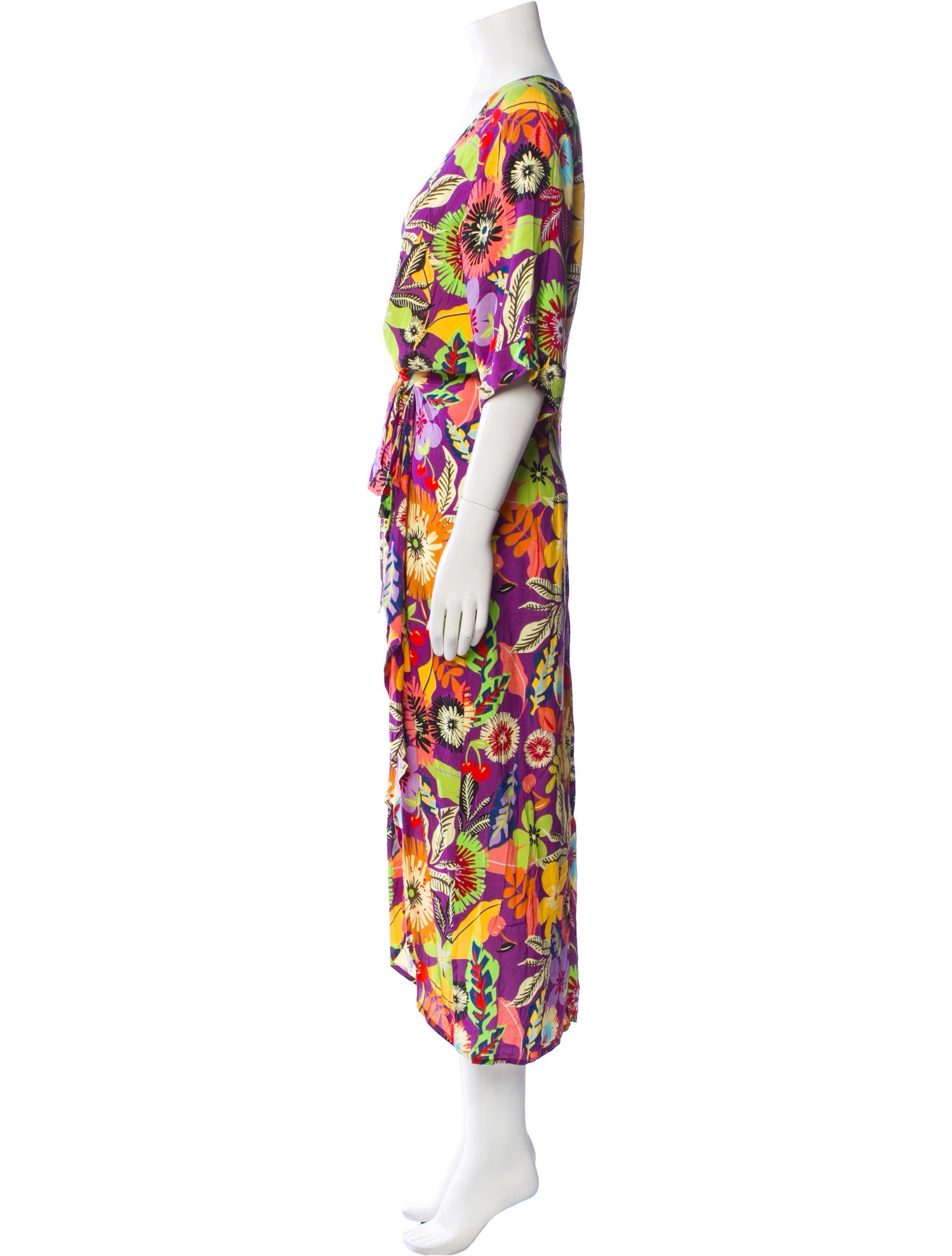 Le Superbe Floral Print Midi Length Dress w/ Tags