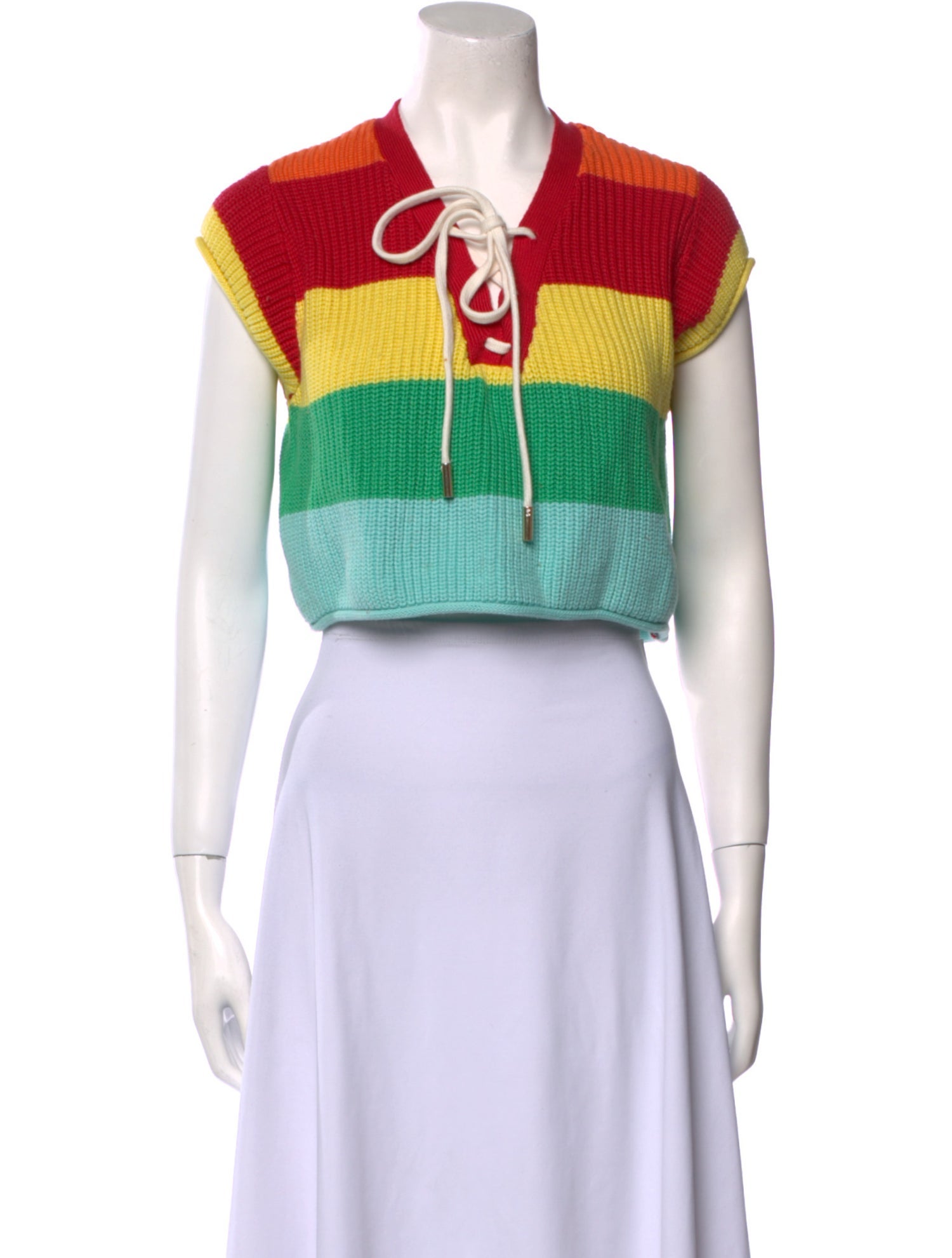 Le Superbe Striped V-Neck Sweater