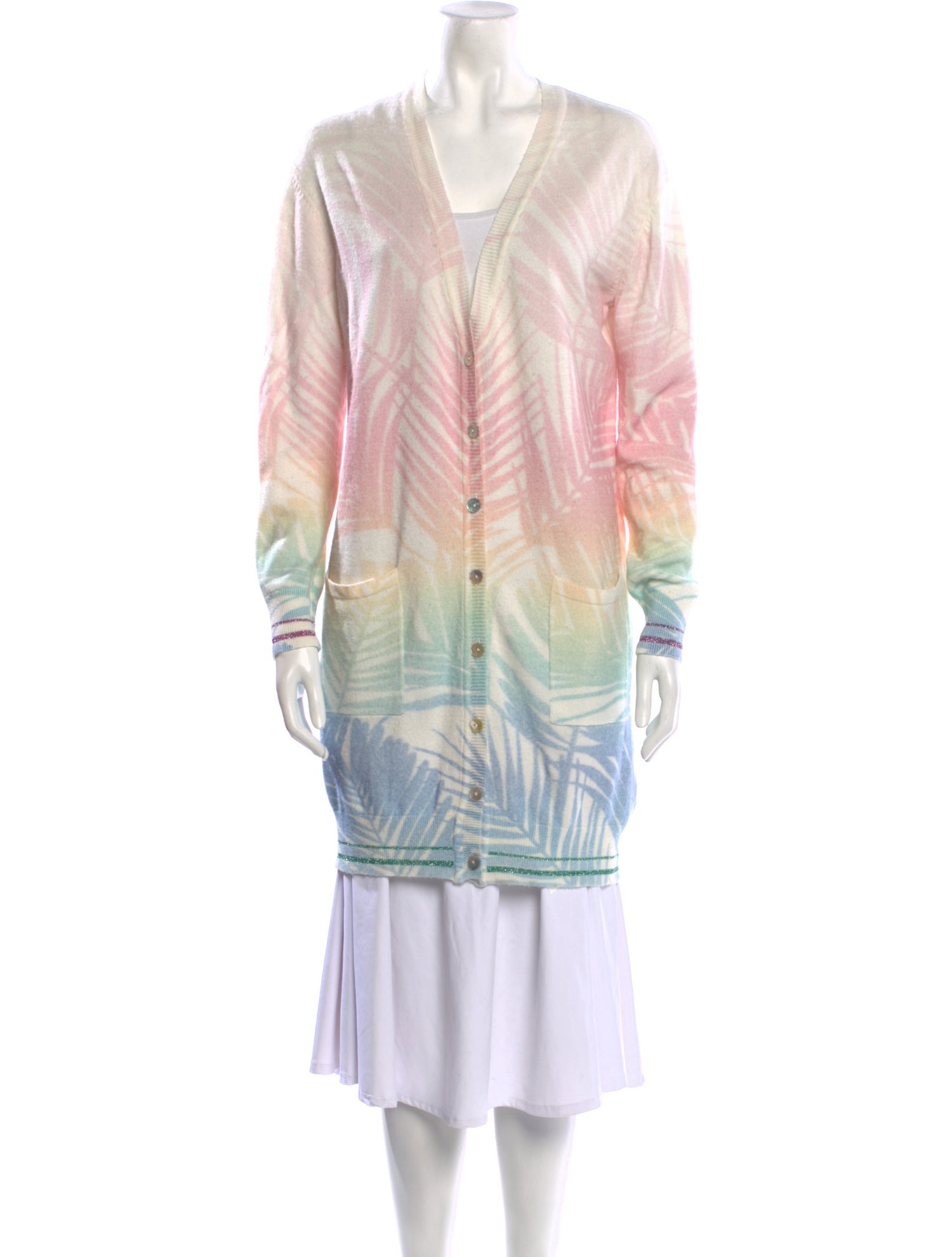 Le Superbe Printed V-Neck Sweater