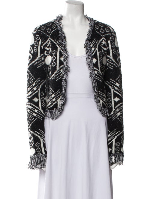 Le Superbe Printed Open Front Sweater