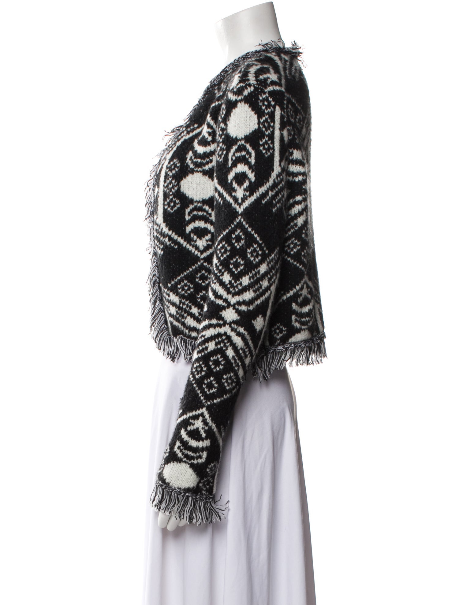 Le Superbe Printed Open Front Sweater