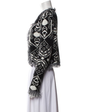 Le Superbe Printed Open Front Sweater