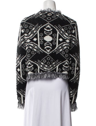 Le Superbe Printed Open Front Sweater